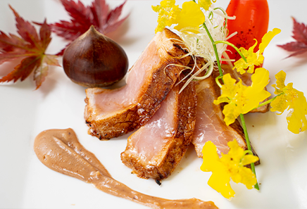 炙り鮎の和風アクアパッツァ