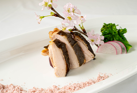 炙り鮎の和風アクアパッツァ